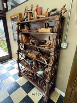 Cabinet of Rare Antique Woodworking Tools, All Tools and Cabinet Included