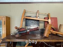 Cabinet of Rare Antique Woodworking Tools, All Tools and Cabinet Included
