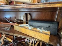 Cabinet of Rare Antique Woodworking Tools, All Tools and Cabinet Included
