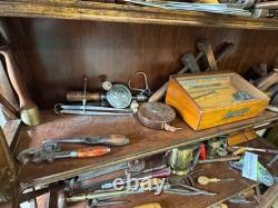 Cabinet of Rare Antique Woodworking Tools, All Tools and Cabinet Included