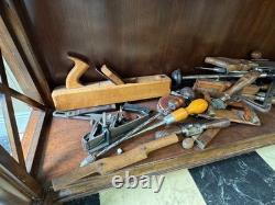 Cabinet of Rare Antique Woodworking Tools, All Tools and Cabinet Included