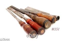Carpenter woodworking CHISELS RED HAND STANLEY 720 and GI Mix Witherby bevel edg