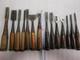 Carpentry Chisels 14-Piece Set Used Woodworking Hand Tools