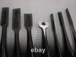 Carpentry Chisels 14-Piece Set Used Woodworking Hand Tools