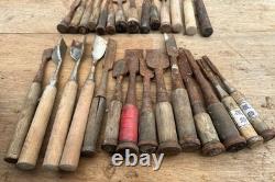 Carpentry Tools Chisel Set 28pc Wooden Handle Woodworking Hand Tools