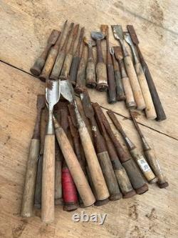 Carpentry Tools Chisel Set 28pc Wooden Handle Woodworking Hand Tools