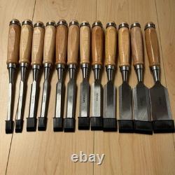 Chisel Japanese NOMI Set of 12 Carpentry Woodworking beginner-friendly set Japan