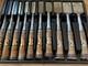 Chisel Nomi Set of 10 Japanese Woodworking Tools HSS Blades Used