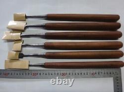 Chisel Nomi Set of 6 Japanese Vintage Woodworking Carpenter Tool A565