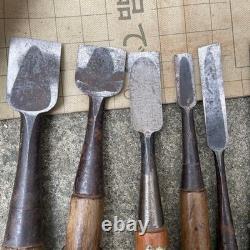 Chisel Nomi set of 10 Japanese Vintage Woodworking Tool Japan Lot #104