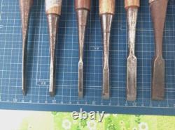 Chisel Nomi set of 11 3mm-42mm Japanese Vintage Woodworking Tool Japan #002