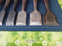 Chisel Nomi set of 11 3mm-42mm Japanese Vintage Woodworking Tool Japan #002