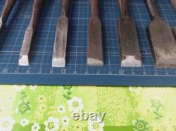 Chisel Nomi set of 11 3mm-42mm Japanese Vintage Woodworking Tool Japan #002