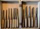Chisel Nomi set of 12 Japanese Vintage Woodworking Tool Japan Lot Thin