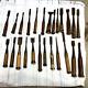 Chisel Nomi set of 25 Japanese Vintage Woodworking carpenter Tool