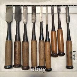 Chisel Nomi set of 9 Japanese Vintage Woodworking carpenter Tool #3