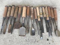 Chisel Set 16pc Woodworking Tools for Hand Carpentry Professional Grade C30