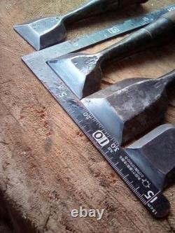 Chisel Set 4pc Used Woodworking Tools Vintage Hand Chisels Assorted