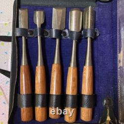 Chisel Set 5 Pcs Woodworking Tools Unused High Carbon Steel Ready to Use