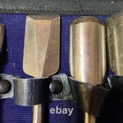 Chisel Set 5 Pcs Woodworking Tools Unused High Carbon Steel Ready to Use
