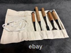 Chisel Set 5 pc Hand Tools Woodworking Kit Used for Home Shop Crafting