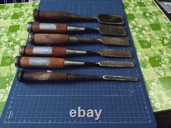 Chisel Set 6pcs 3mm to 6mm Used Woodworking Tools High Quality