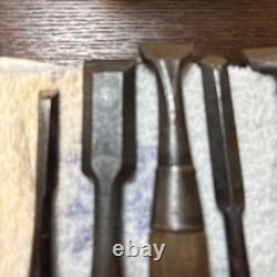 Chisel Set 7pc Carpenter Tools Hand Tool Woodworking Used Ready Condition