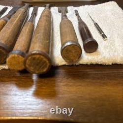 Chisel Set 7pc Carpenter Tools Hand Tool Woodworking Used Ready Condition