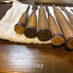 Chisel Set 7pc Carpenter Tools Hand Tool Woodworking Used Ready Condition