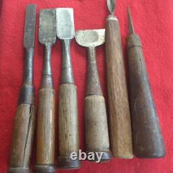 Chisel Set of 6 Woodworking Hand Tools Vintage Used Condition