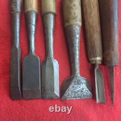 Chisel Set of 6 Woodworking Hand Tools Vintage Used Condition