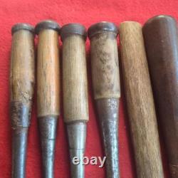 Chisel Set of 6 Woodworking Hand Tools Vintage Used Condition