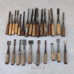 Chisels Set 26pc Hand Tools Antique Ready to Use Vintage Woodworking