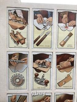Cigarette Cards, Carrerras 1925, Tools And How To Use Them. Framed