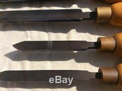 Collection of Robert Sorby woodturning chisels X 10 and other tools, Marples Etc