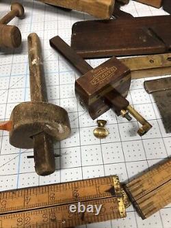 Collection of vintage woodworking tools including Some For Parts Only