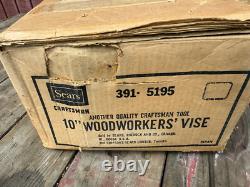 Craftsman 10 Woodworking Vise 391 5195 Rapid Action Quick Under Bench IN BOX