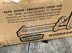 Craftsman 10 Woodworking Vise 391 5195 Rapid Action Quick Under Bench IN BOX