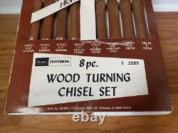 Craftsman 2859 USA 8 Piece Wood Working Turning Set Chisels Lathe Original Tools