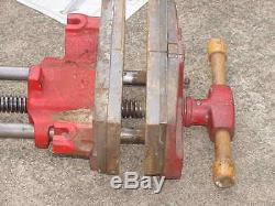 Craftsman Woodworkers Vise 391-5195 10 Wide Jaw Power-Slide Wood Handle Vintage