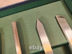 Crown Tools Steel Wood Hand Turning Tool Set Sheffield England 5 PC Boxed