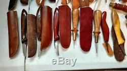 Custom Woodworking Wood Carving Whittling Huge Lot Of Tools