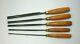 D Lot of 5 Vtg I. SORBY SHEFFIELD WOODWORKERS GOUGES Lathe Turning Chisel Tools