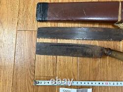 DAMAGED Japanese vintage Carpentry Tool NATA SAW RARE SHAPE Woodworking CA220