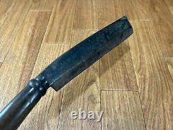 DAMAGED Japanese vintage Carpentry Tool NATA SAW RARE SHAPE Woodworking CA220