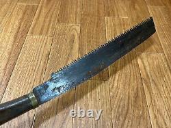 DAMAGED Japanese vintage Carpentry Tool NATA SAW RARE SHAPE Woodworking CA220