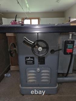 Delta Unisaw Woodworking Table Saw 10 in Blade Electric Manual Control