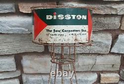 Disston Vtg Hand Saw Hardware General Store Carpentry Woodworking Tool Display