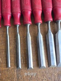 E A Berg 1031 Bevel Edge Chisel Eskilstuna Graduated Set of 12 Woodworking Tools E A Berg 1031 Bevel Edge Chisel Eskilstuna Graduated Set of 12 Woodworking Tools