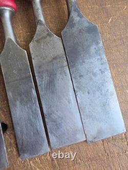 E A Berg 1031 Bevel Edge Chisel Eskilstuna Graduated Set of 12 Woodworking Tools